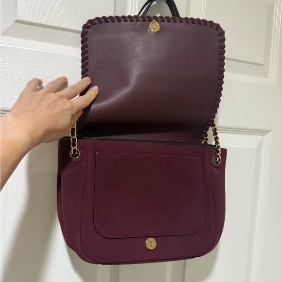 Tory Burch Burgundy Crossbody Bag with Chain Strap - Picture 3 of 7